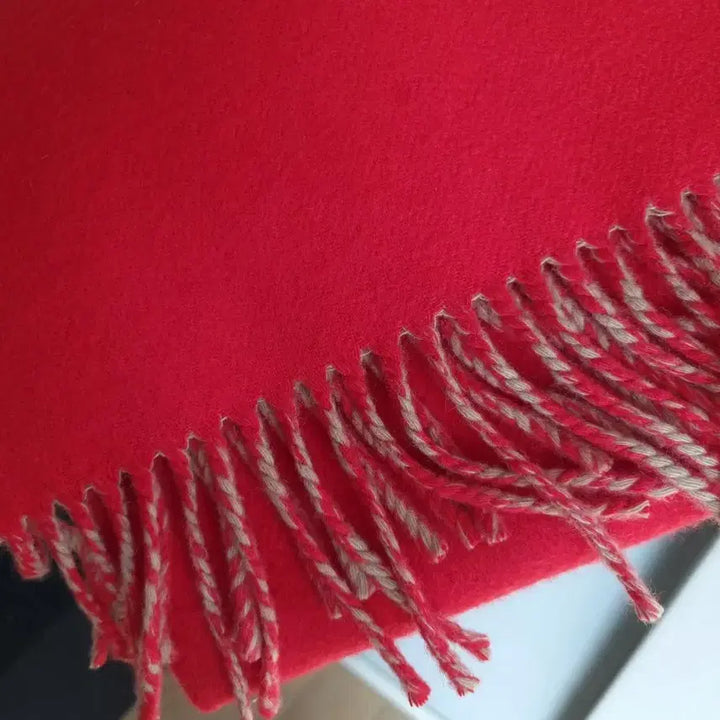 [BUNJANG] Burberry Red Reversible Scarf / 버버리 레드 머플러 양면 스카프