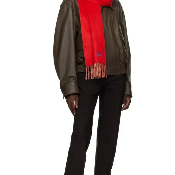 [BUNJANG] Burberry Red Reversible Scarf / 버버리 레드 머플러 양면 스카프