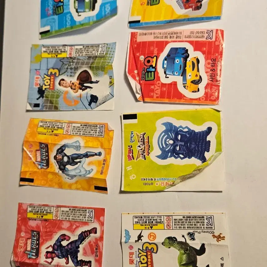 [SOLD OUT] 롯데 캐릭터 껌 종이 (타요/토이스토리/마블)