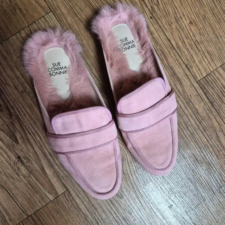 [BUNJANG] Suecomma Bonnie Pink Suede Mule Slippers / 슈콤마보니 핑크  뮬 슬리퍼 230