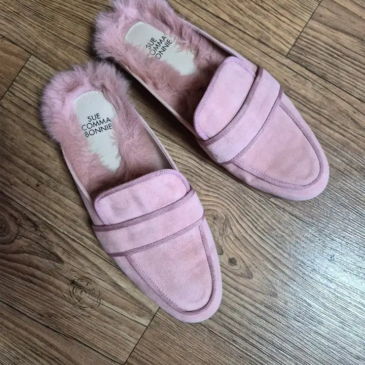 [BUNJANG] Suecomma Bonnie Pink Suede Mule Slippers / 슈콤마보니 핑크  뮬 슬리퍼 230