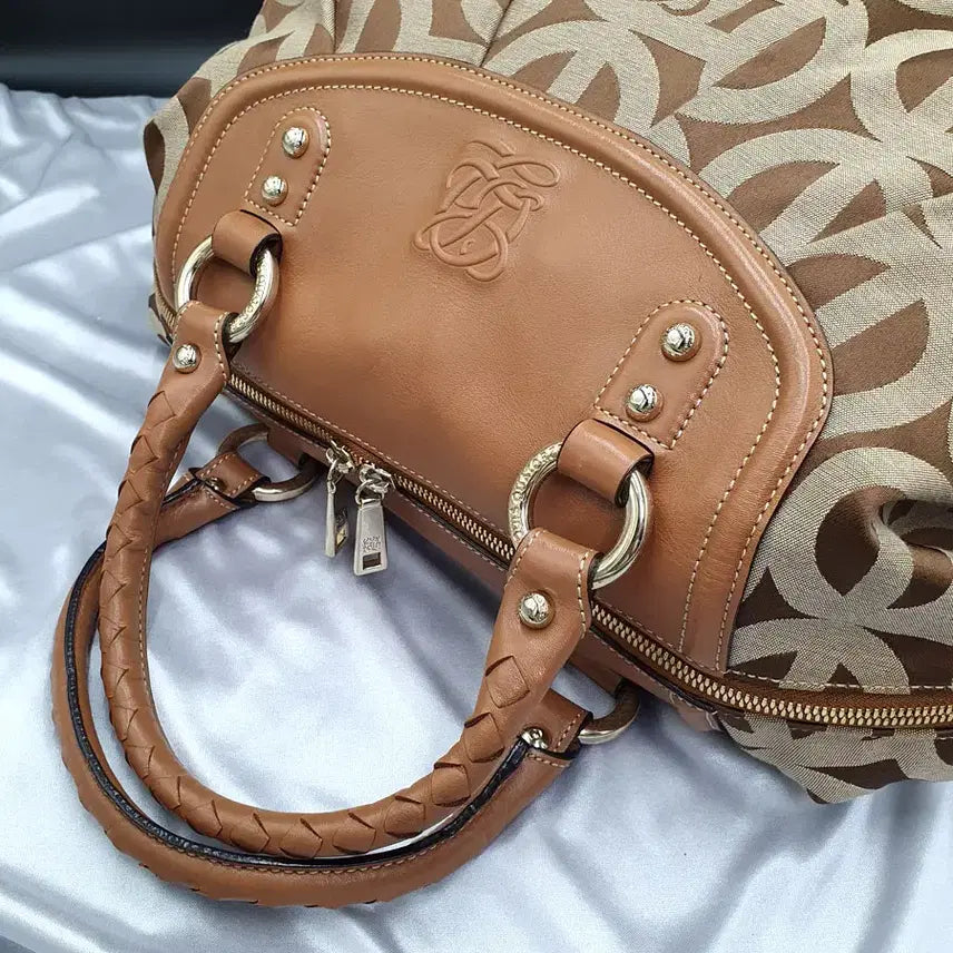 [BUNJANG] Louis Quatorze Luxury Tote Bag / 루이까또즈 로고 럭셔리 토트백 중고 가방 은피아노