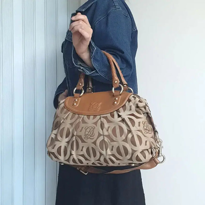 [BUNJANG] Louis Quatorze Luxury Tote Bag / 루이까또즈 로고 럭셔리 토트백 중고 가방 은피아노