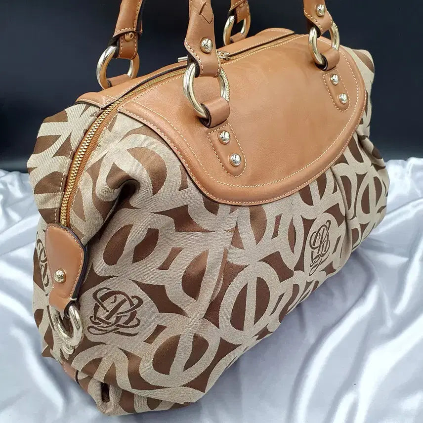 [BUNJANG] Louis Quatorze Luxury Tote Bag / 루이까또즈 로고 럭셔리 토트백 중고 가방 은피아노