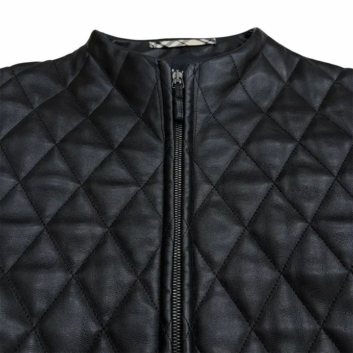 [SOLD OUT] (한글택) 버버리 여성 가죽 레더 퀼팅 자켓