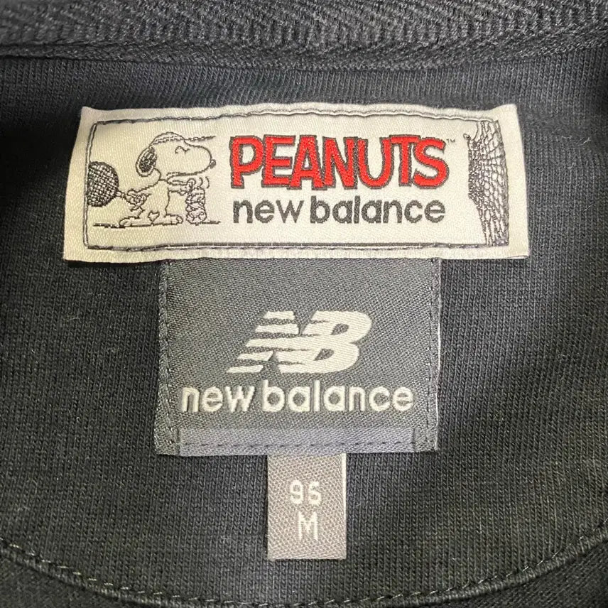 [BUNJANG] New Balance Peanuts Short Sleeve T-shirt Black (M) / 뉴발란스 X 피너츠 반팔 티셔츠 블랙 m 95