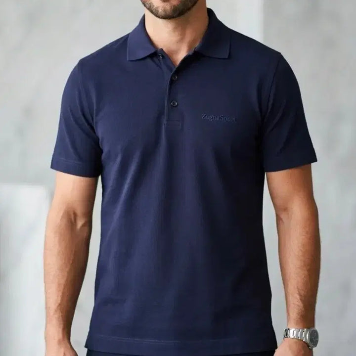 [BUNJANG] Zegna Sport Navy Polo Shirt / 제냐스포츠 네이비 반팔 카라티 S (A