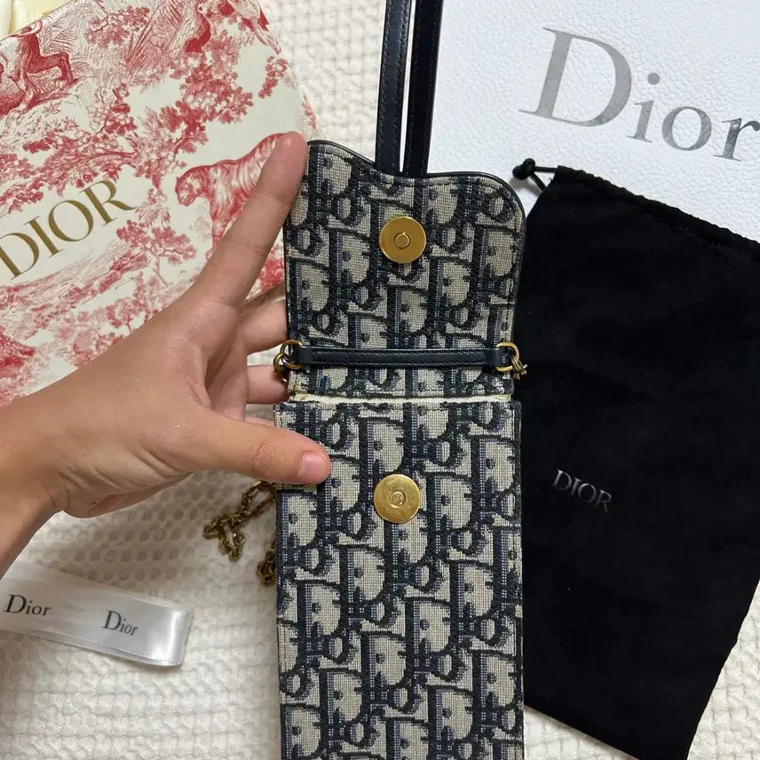 [BUNJANG] Dior Oblique Phone Holder Bag / (당일배송 풀구성) 디올 오블리크 폰홀더백