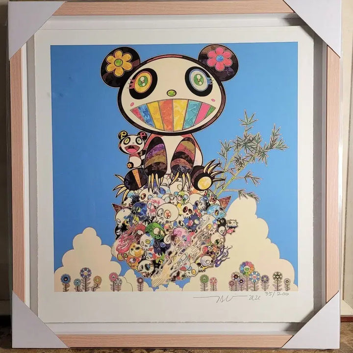 [BUNJANG] Takashi Murakami Panda Skull Flower Print / 무라카미 다카시 그림 판화 에디션