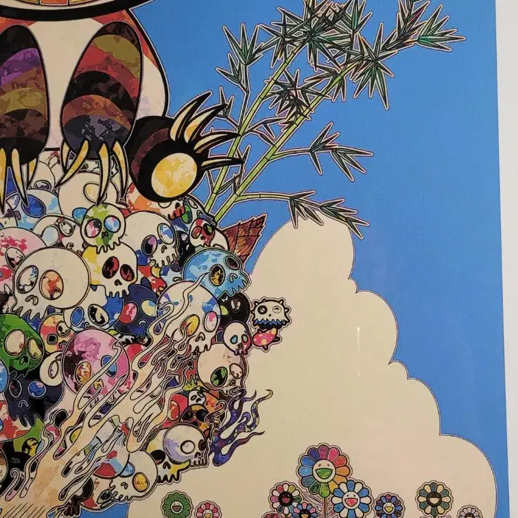 [BUNJANG] Takashi Murakami Panda Skull Flower Print / 무라카미 다카시 그림 판화 에디션