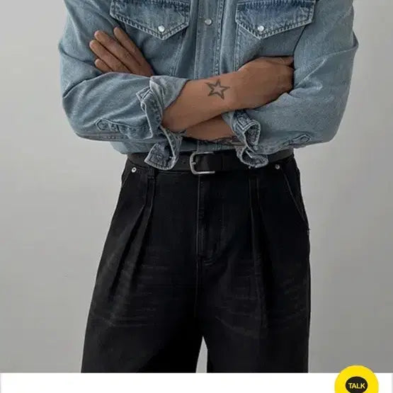 [BUNJANG] Urban Tino Western Denim Shirt / 어반티노/웨스턴 데님 셔츠