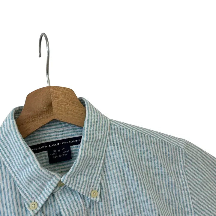 [SOLD OUT] 폴로 랄프로렌 스포츠 슬림 핏 스트라이프 반팔 셔츠 M 정품