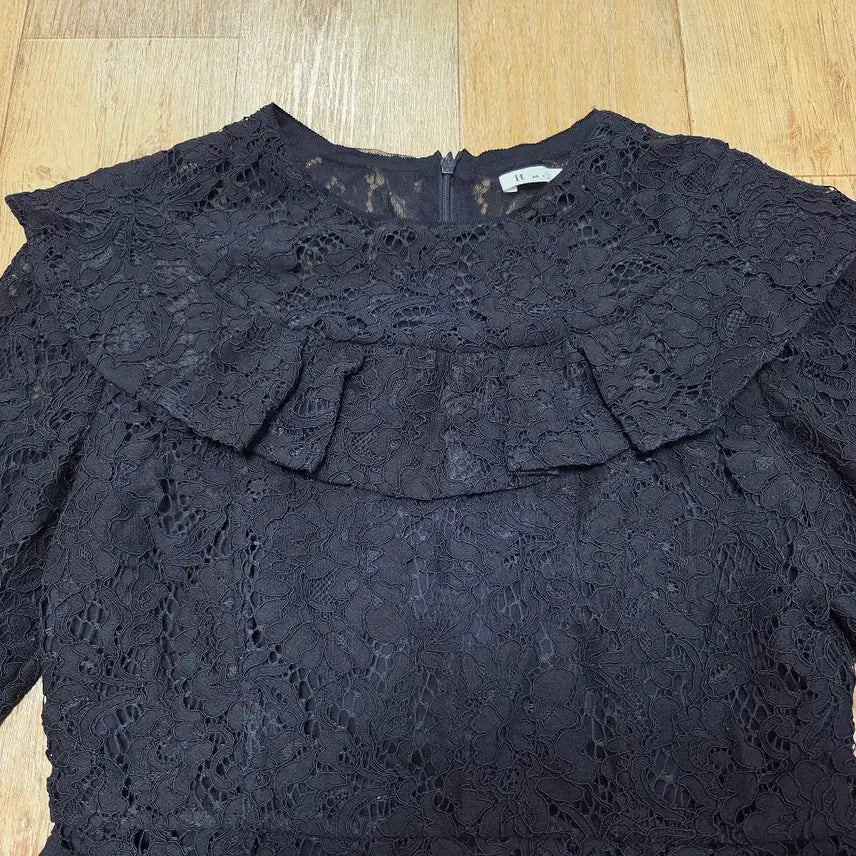 [BUNJANG] It Michaa Navy Lace Frill Dress / 잇미샤(it michaa) 프릴 포인트 레이스원피스 55 새상품
