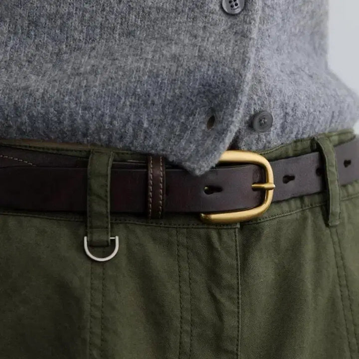 [BUNJANG] The Aperture Stitch Belt Brown / 디애퍼처 스티치 벨트 브라운