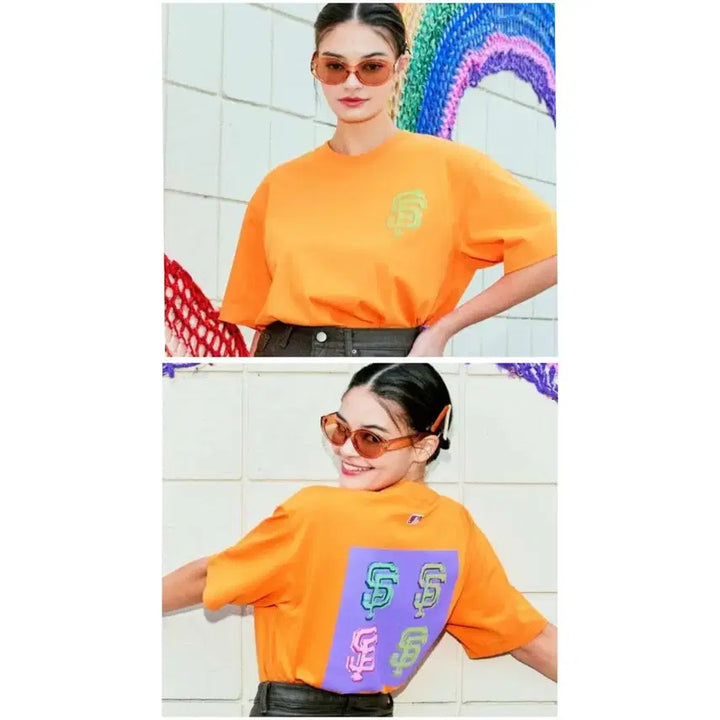 [SOLD OUT] [무료배송][85-95]MLB 남여공용 팝아트 그래픽 오버핏 반팔티
