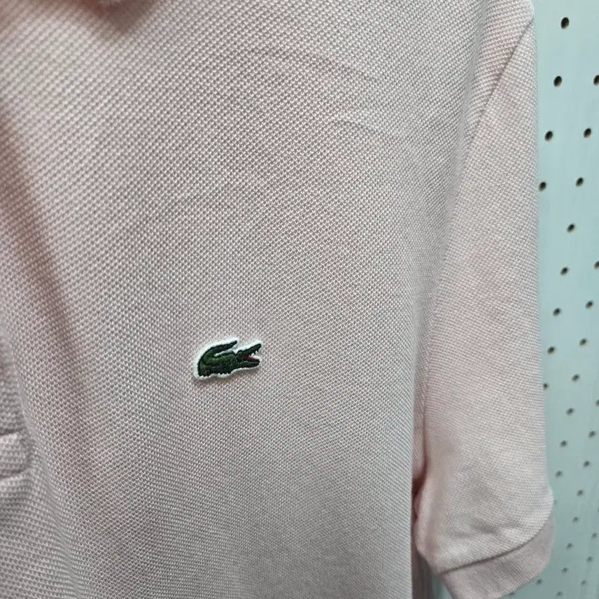 [BUNJANG] Lacoste PK Polo Shirt Pink (Size 44) / (1464)라코스테 PK 반팔 카라티 핑크44