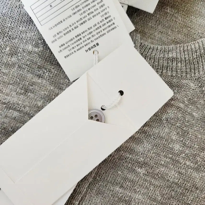 [SOLD OUT] [새상품] 클럽모나코 펄 가미 린넨 혼방 반팔 가디건 (M)