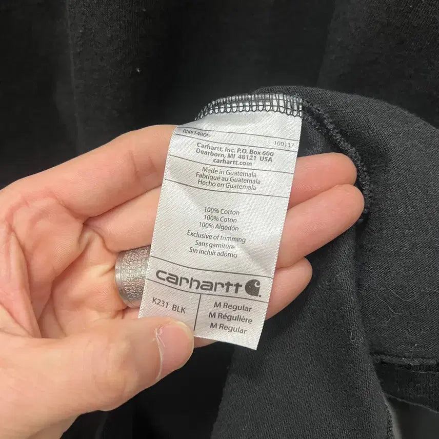[BUNJANG] Carhartt K231 Black Long Sleeve T-shirt / 칼하트 오리지날핏 K231 블랙 긴팔 롱슬리브 M