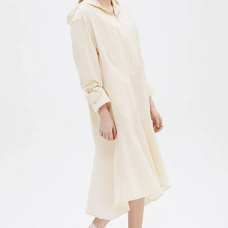 [BUNJANG] SYSTEM 19 Flare Hem Hooded Dress / 시스템 SYSTEM 19 플레어 헴 후드 원피스
