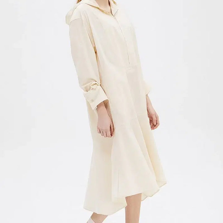 [BUNJANG] SYSTEM 19 Flare Hem Hooded Dress / 시스템 SYSTEM 19 플레어 헴 후드 원피스