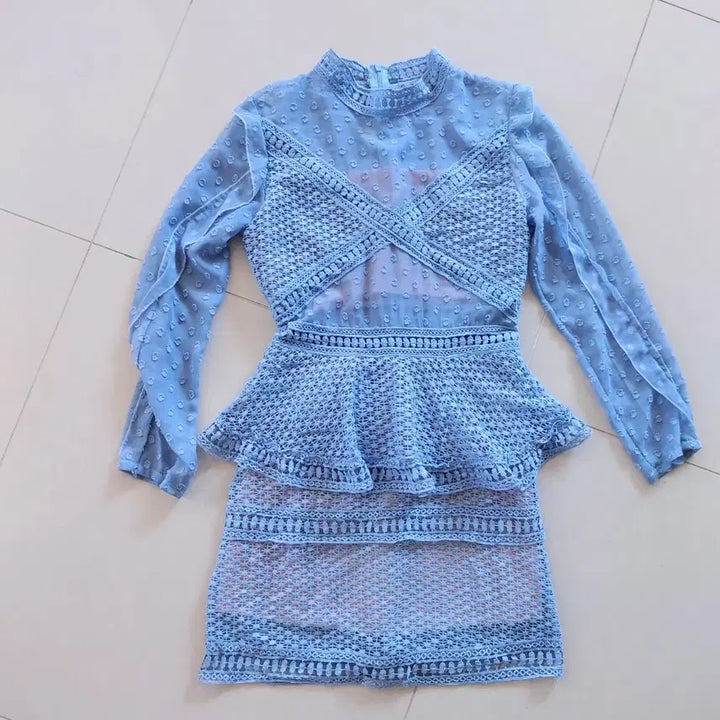 [BUNJANG] Lace Mini Dress / 레이스 미니 원피스