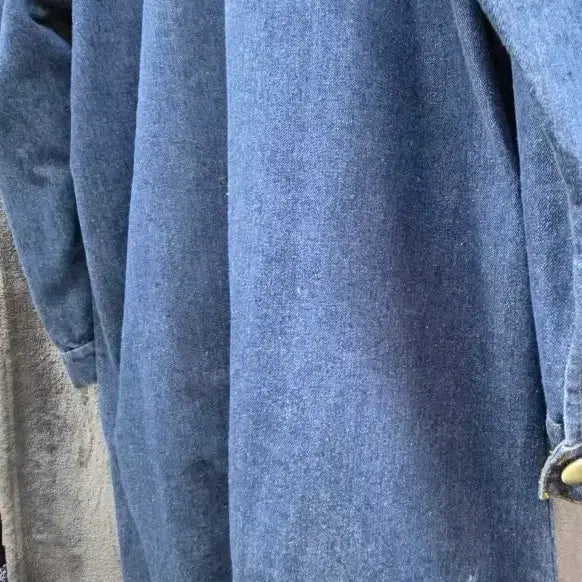 [BUNJANG] Unspecified Denim Long Shirt / 데미지 데님 셔츠 청 남방