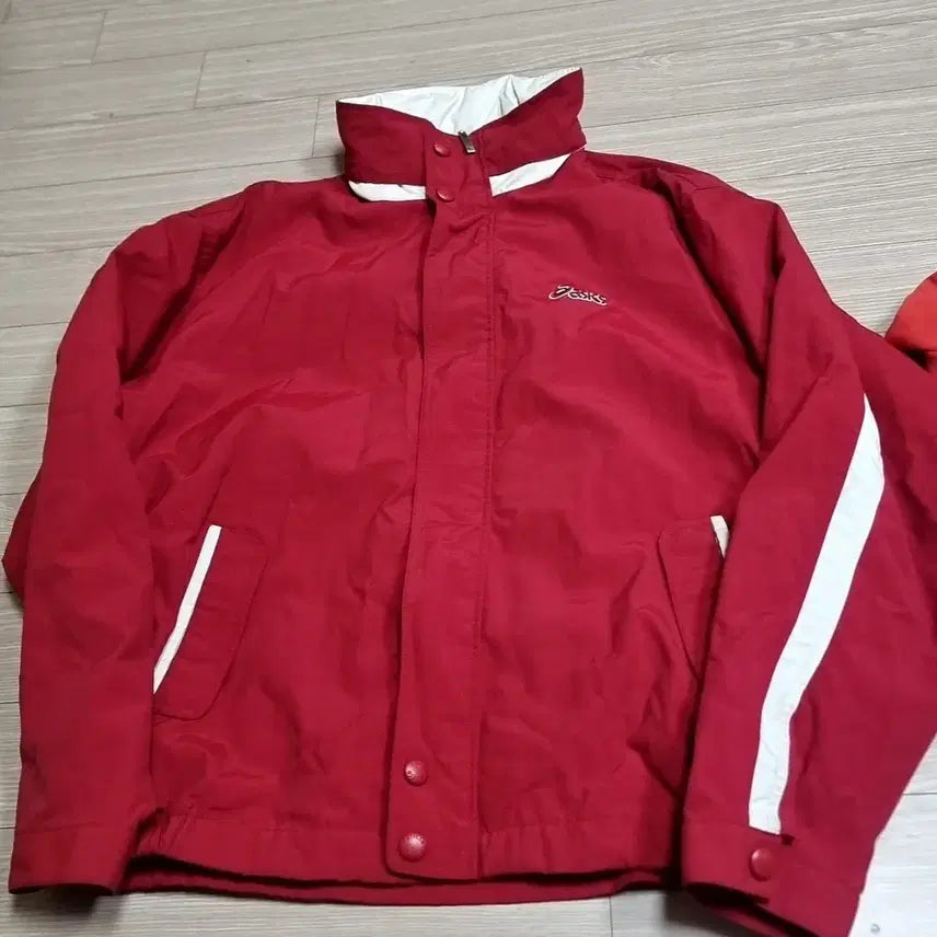 [BUNJANG] Asics Windbreaker Jacket (Red, Size 105) / 80-90s 한국생산 아식스 바람막이 레드 컬러(105)