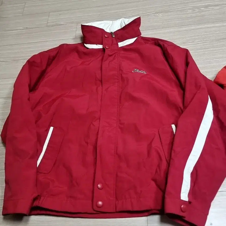 [BUNJANG] Asics Windbreaker Jacket (Red, Size 105) / 80-90s 한국생산 아식스 바람막이 레드 컬러(105)