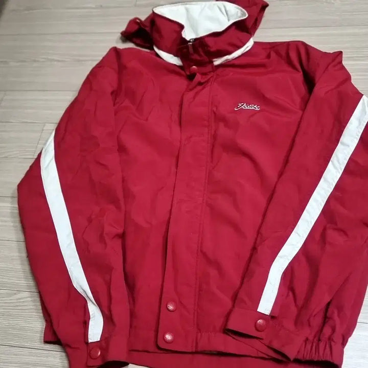 [BUNJANG] Asics Windbreaker Jacket (Red, Size 105) / 80-90s 한국생산 아식스 바람막이 레드 컬러(105)