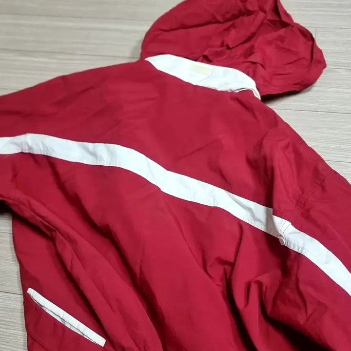 [BUNJANG] Asics Windbreaker Jacket (Red, Size 105) / 80-90s 한국생산 아식스 바람막이 레드 컬러(105)