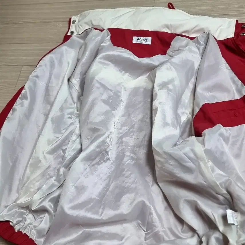 [BUNJANG] Asics Windbreaker Jacket (Red, Size 105) / 80-90s 한국생산 아식스 바람막이 레드 컬러(105)