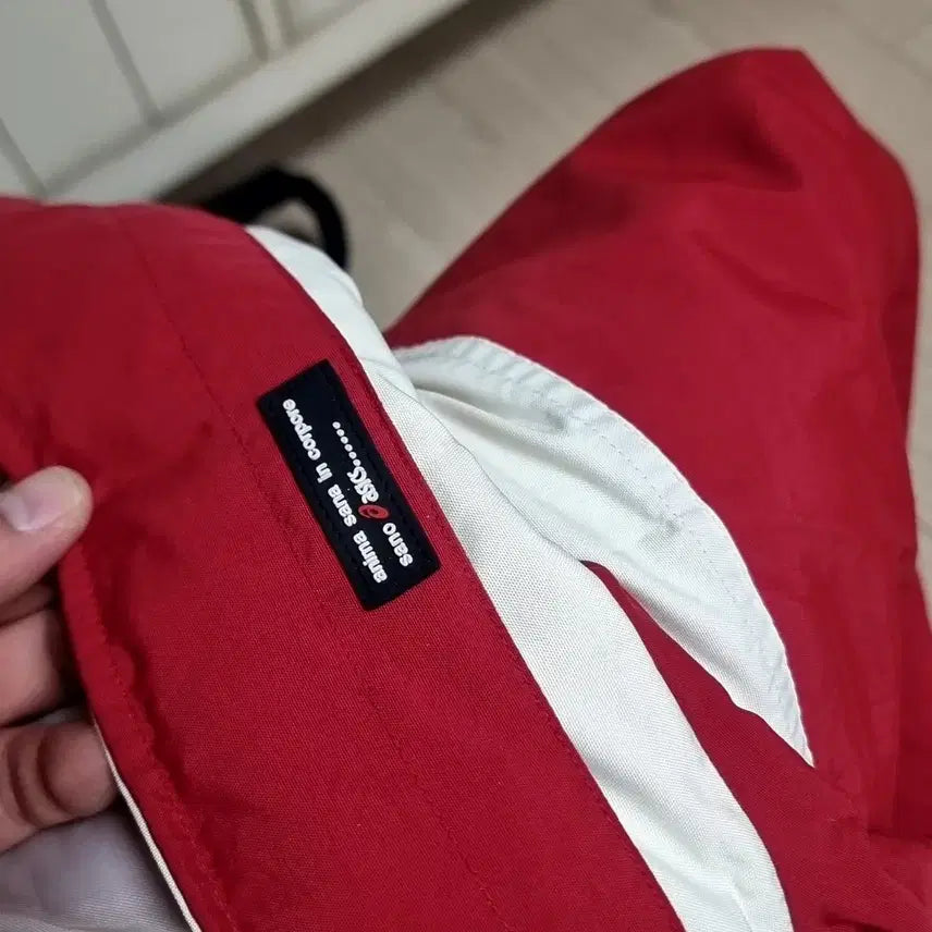 [BUNJANG] Asics Windbreaker Jacket (Red, Size 105) / 80-90s 한국생산 아식스 바람막이 레드 컬러(105)