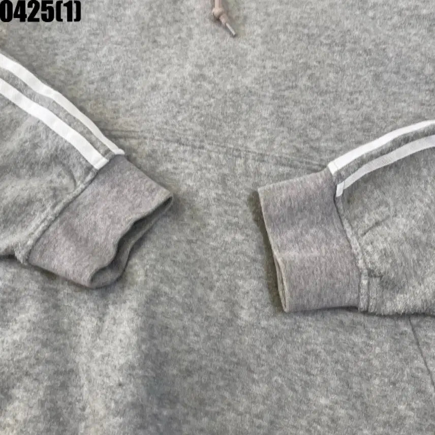 [BUNJANG] Adidas Three-Stripe Hoodie Gray / 아디다스 삼선 후드티 그레이