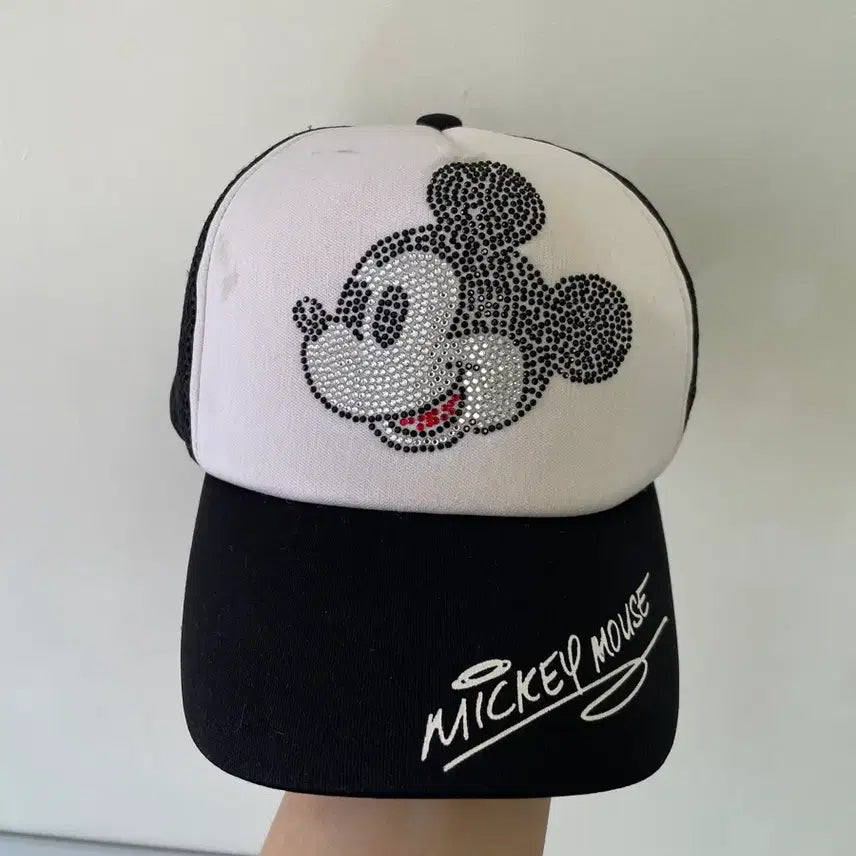[BUNJANG] Disney Mickey Mouse Hotfix Stone Trucker Cap / 디즈니 x 미키마우스 핫픽스스톤 트러커캡