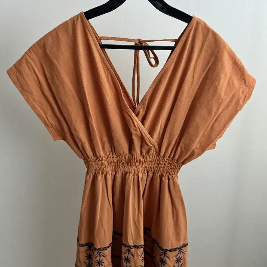 [BUNJANG] Ethnic Embroidery Long Dress / 에스닉 자수 롱 원피스