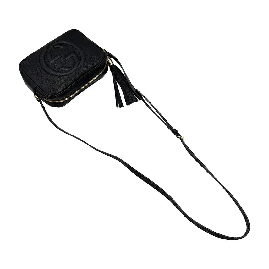[BUNJANG] Gucci Soho Small Disco Crossbody Bag / 구찌 308364 블랙 레더 소호 스몰 금장 테슬 디스코 크로스백