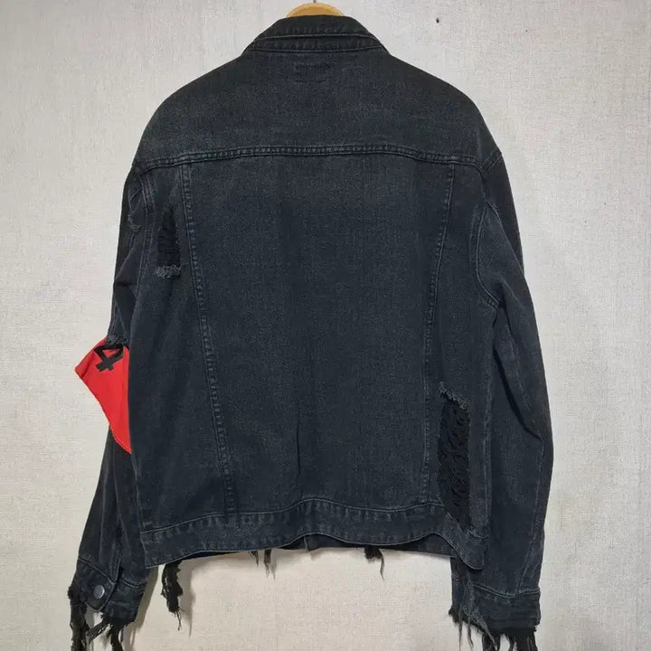 [BUNJANG] 424 Denim Distressed Jacket (XXL) / 424 포 데님 디스 자켓 블랙( XXL)