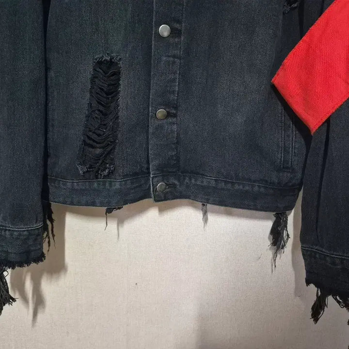 [BUNJANG] 424 Denim Distressed Jacket (XXL) / 424 포 데님 디스 자켓 블랙( XXL)