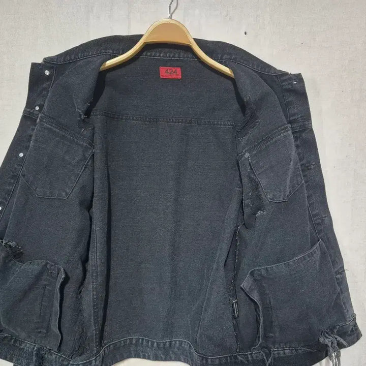 [BUNJANG] 424 Denim Distressed Jacket (XXL) / 424 포 데님 디스 자켓 블랙( XXL)