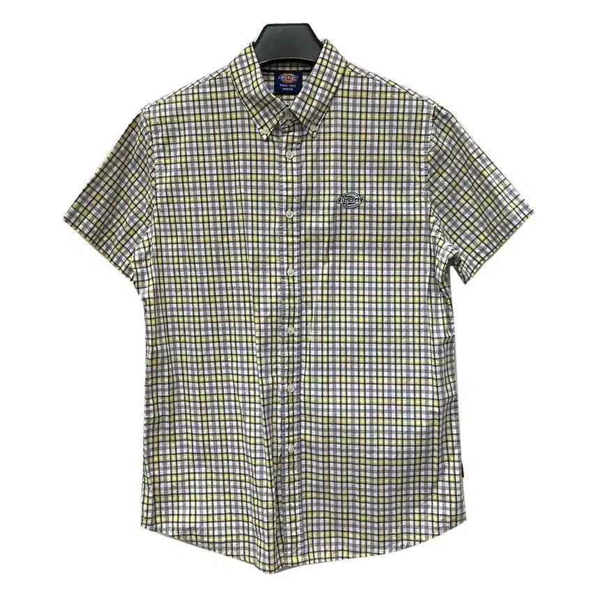 [SOLD OUT] 디키즈 자수 로고 체크 반팔 셔츠 M