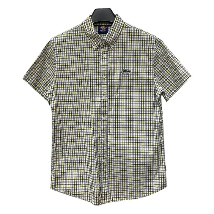 [SOLD OUT] 디키즈 자수 로고 체크 반팔 셔츠 M