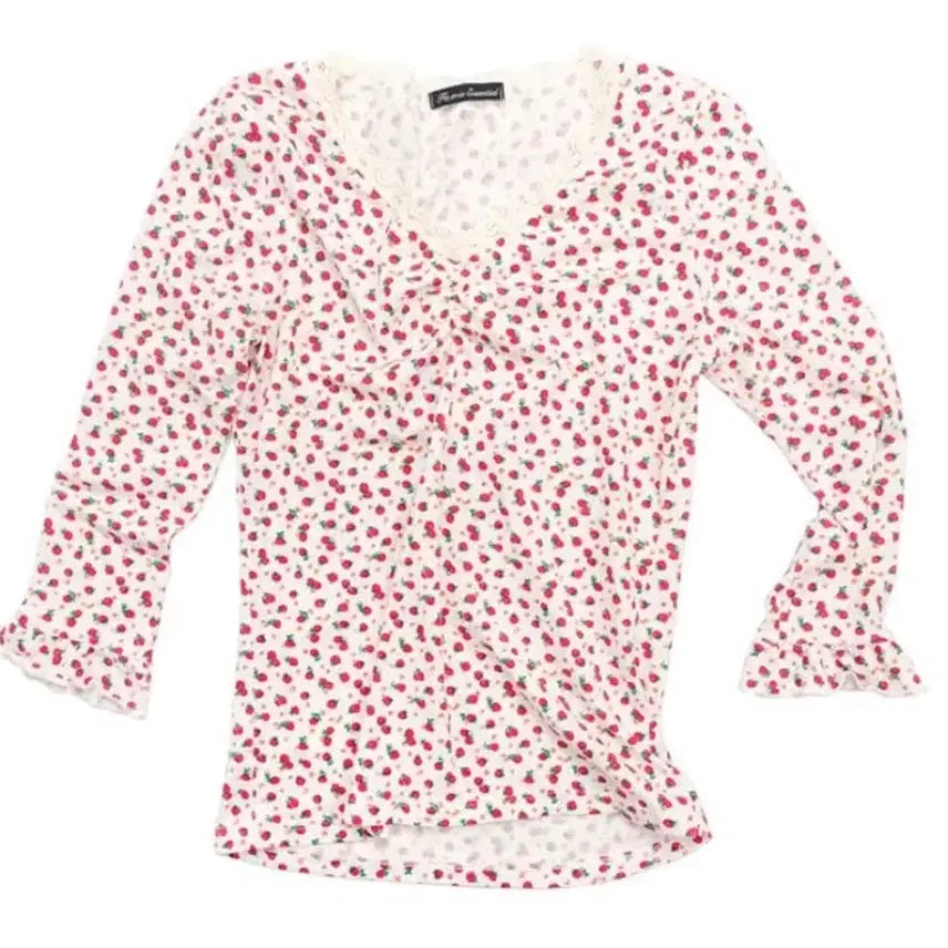 [BUNJANG] Shop Fairy Strawberry Lace Top / 샵페어리 스트로베리 레이스탑 (새상품)