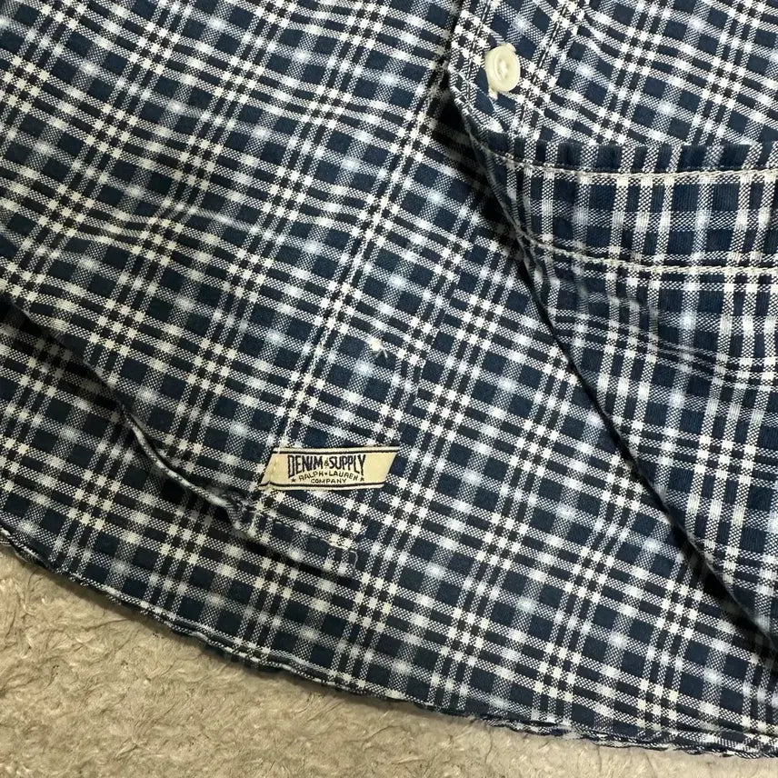 [BUNJANG] Polo Denim &amp; Supply Checkered Shirt (XS) / 폴로 데님앤서플라이 체크 셔츠 남방 xs