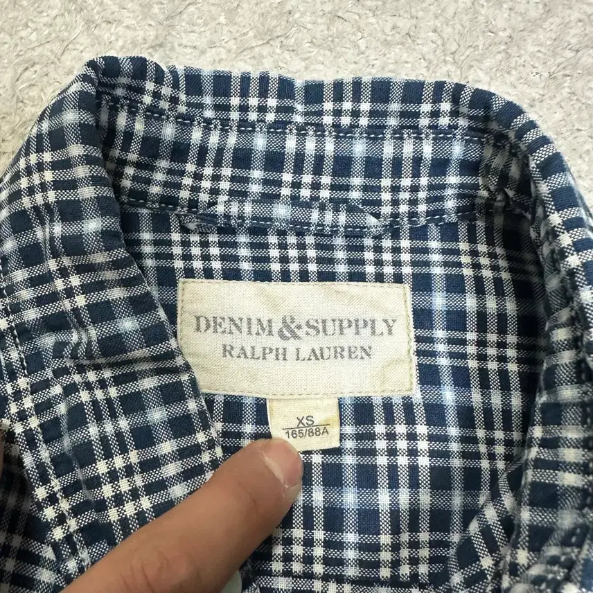 [BUNJANG] Polo Denim &amp; Supply Checkered Shirt (XS) / 폴로 데님앤서플라이 체크 셔츠 남방 xs