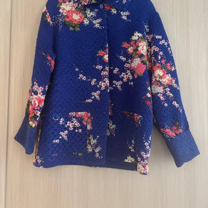[BUNJANG] Floral Crease Fabric Jacket / 가벼운 크리즈 원단 플로럴 자켓