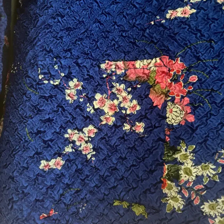 [BUNJANG] Floral Crease Fabric Jacket / 가벼운 크리즈 원단 플로럴 자켓