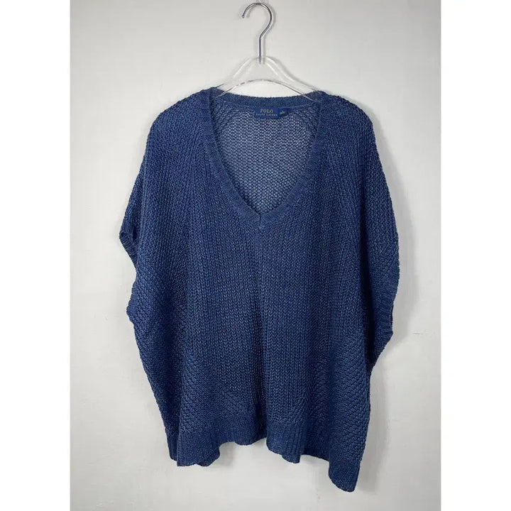 [BUNJANG] Polo Ralph Lauren Linen V-neck Knit Vest / [M] 폴로 랄프로렌 린넨 브이넥 니트 베스트 오버핏