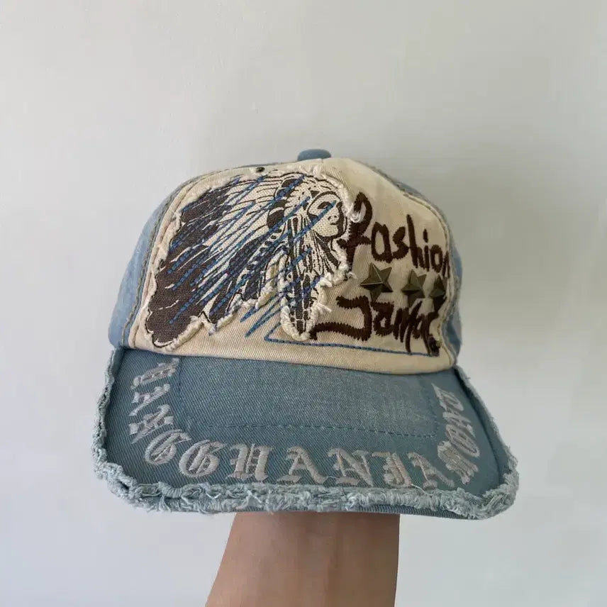 [BUNJANG] Vintage Y2K Distressed Studded Ball Cap / 빈티지 y2k 디스트로이드 스터드 볼캡