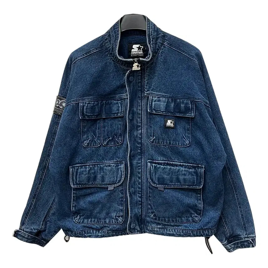 [BUNJANG] Starter Black Label Multi-Pocket Heavy Oversized Denim Jacket (M) / 스타터 블랙라벨 멀티포켓 헤비 오버사이즈 데님 자켓 M