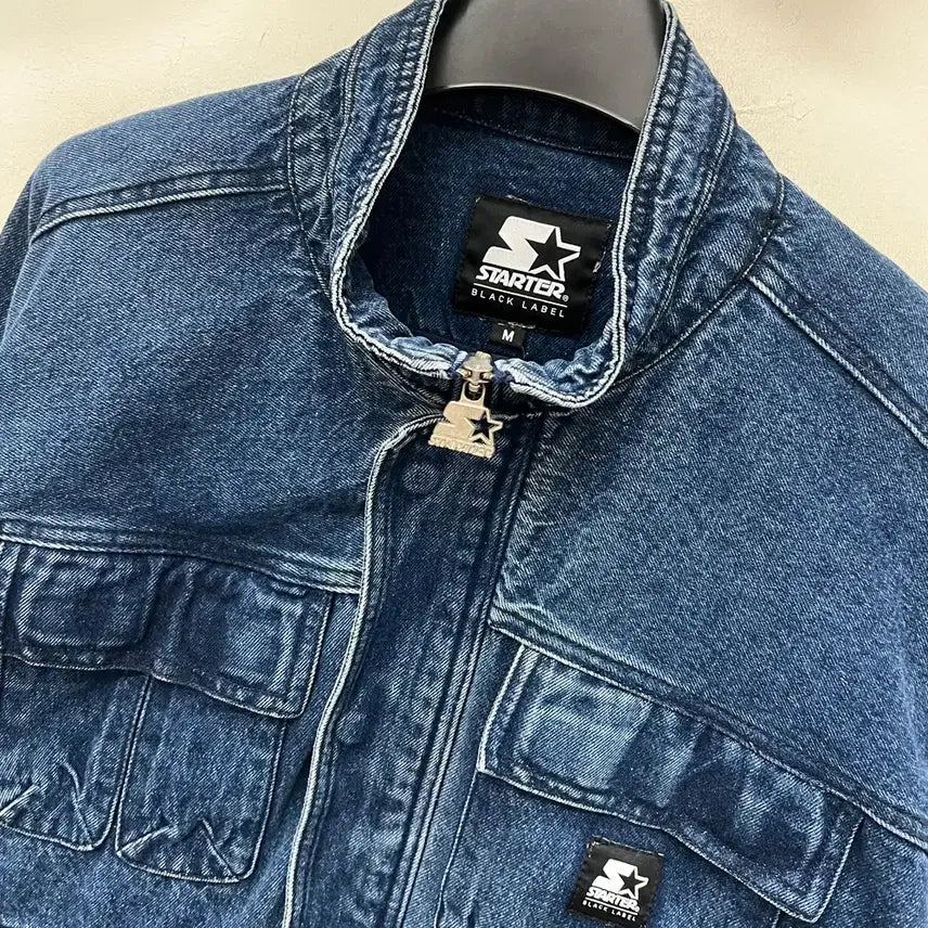 [BUNJANG] Starter Black Label Multi-Pocket Heavy Oversized Denim Jacket (M) / 스타터 블랙라벨 멀티포켓 헤비 오버사이즈 데님 자켓 M